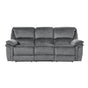 Muirfield Gray Double Reclining Sofa by Homelegance at Eve Furniture
