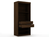 Mulberry 2.0 Sectional Wardrobe Closet in Brown by Manhattan Comfort at Eve Furniture