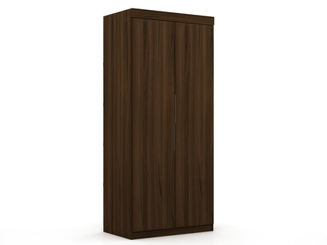 Mulberry 2.0 Sectional Wardrobe Closet in Brown by Manhattan Comfort at Eve Furniture