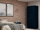 Mulberry 2.0 Sectional Wardrobe Closet in Tatiana Midnight Blue by Manhattan Comfort at Eve Furniture
