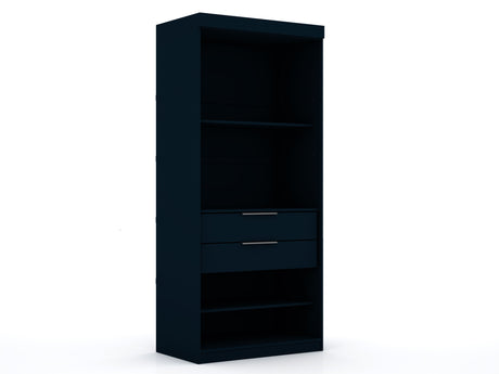 Mulberry 2.0 Sectional Wardrobe Closet in Tatiana Midnight Blue by Manhattan Comfort at Eve Furniture