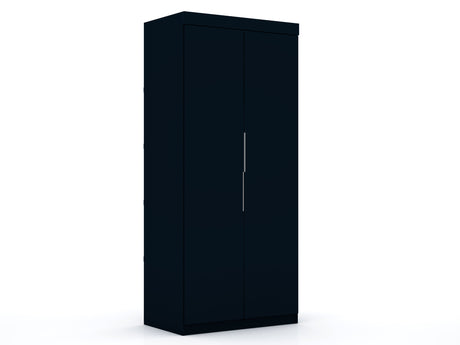 Mulberry 2.0 Sectional Wardrobe Closet in Tatiana Midnight Blue by Manhattan Comfort at Eve Furniture
