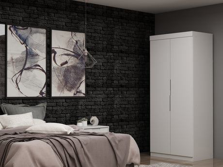Mulberry 2.0 Sectional Wardrobe Closet in White by Manhattan Comfort at Eve Furniture