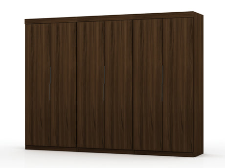 Mulberry 2.0 Wardrobe Closet in Brown (set of 3) by Manhattan Comfort at Eve Furniture