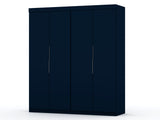 Mulberry 2.0 Wardrobe Closet in Tatiana Midnight Blue (set of 2) by Manhattan Comfort at Eve Furniture