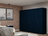 Mulberry 2.0 Wardrobe Closet in Tatiana Midnight Blue (set of 3) by Manhattan Comfort at Eve Furniture