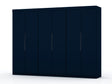 Mulberry 2.0 Wardrobe Closet in Tatiana Midnight Blue (set of 3) by Manhattan Comfort at Eve Furniture