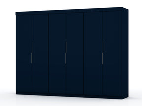 Mulberry 2.0 Wardrobe Closet in Tatiana Midnight Blue (set of 3) by Manhattan Comfort at Eve Furniture
