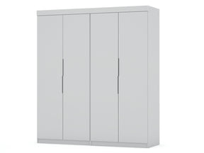 Mulberry 2.0 Wardrobe Closet in White (set of 2) by Manhattan Comfort at Eve Furniture