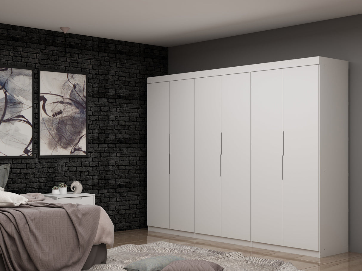 Mulberry 2.0 Wardrobe Closet in White (set of 3) by Manhattan Comfort at Eve Furniture