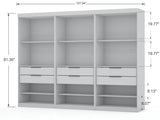 Mulberry 2.0 Wardrobe Closet in White (set of 3) by Manhattan Comfort at Eve Furniture