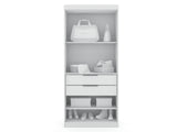 Mulberry 2.0 Wardrobe Closet in White (set of 3) by Manhattan Comfort at Eve Furniture