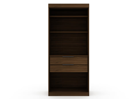 Mulberry Open 1 Sectional Closet in Brown by Manhattan Comfort at Eve Furniture