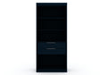 Mulberry Open 1 Sectional Closet in Tatiana Midnight Blue by Manhattan Comfort at Eve Furniture