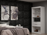 Mulberry Open 1 Sectional Closet in White by Manhattan Comfort at Eve Furniture