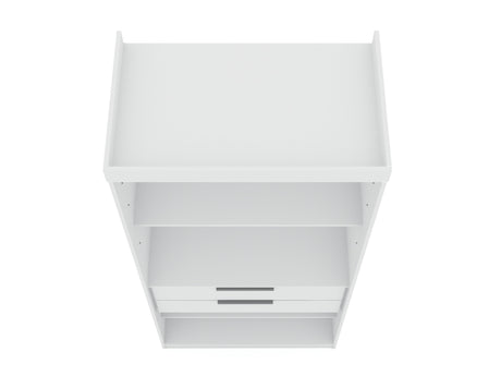 Mulberry Open 1 Sectional Closet in White by Manhattan Comfort at Eve Furniture