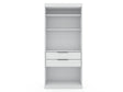 Mulberry Open 1 Sectional Closet in White by Manhattan Comfort at Eve Furniture