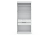 Mulberry Open 1 Sectional Closet in White by Manhattan Comfort at Eve Furniture