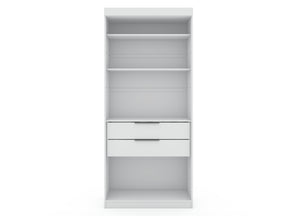 Mulberry Open 1 Sectional Closet in White by Manhattan Comfort at Eve Furniture