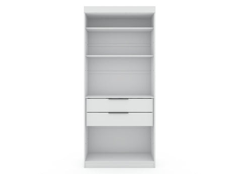 Mulberry Open 1 Sectional Closet in White by Manhattan Comfort at Eve Furniture