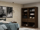 Mulberry Open 2 Sectional Closet in Brown (set of 2) by Manhattan Comfort at Eve Furniture