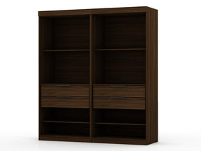 Mulberry Open 2 Sectional Closet in Brown (set of 2) by Manhattan Comfort at Eve Furniture