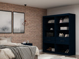 Mulberry Open 2 Sectional Closet in Tatiana Midnight Blue (set of 2) by Manhattan Comfort at Eve Furniture