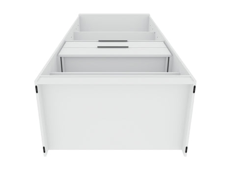 Mulberry Open 2 Sectional Closet in White (set of 2) by Manhattan Comfort at Eve Furniture