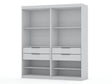 Mulberry Open 2 Sectional Closet in White (set of 2) by Manhattan Comfort at Eve Furniture