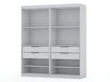 Mulberry Open 2 Sectional Closet in White (set of 2) by Manhattan Comfort at Eve Furniture