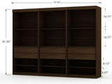 Mulberry Open 3 Sectional Closet in Brown (set of 3) by Manhattan Comfort at Eve Furniture