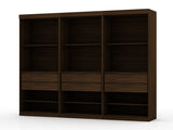Mulberry Open 3 Sectional Closet in Brown (set of 3) by Manhattan Comfort at Eve Furniture