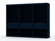 Mulberry Open 3 Sectional Closet in Tatiana Midnight Blue (set of 3) by Manhattan Comfort at Eve Furniture
