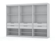 Mulberry Open 3 Sectional Closet in White (set of 3) by Manhattan Comfort at Eve Furniture