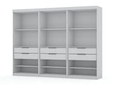 Mulberry Open 3 Sectional Closet in White (set of 3) by Manhattan Comfort at Eve Furniture
