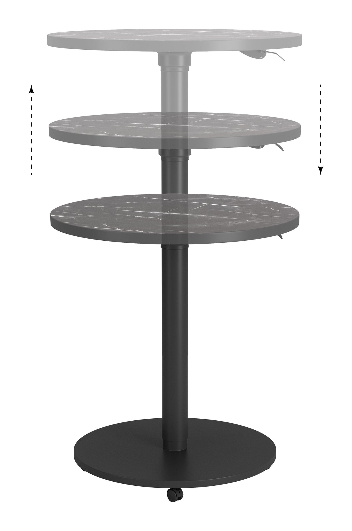 Mule Black Adjustable Bar Table by Zuomod at Eve Furniture