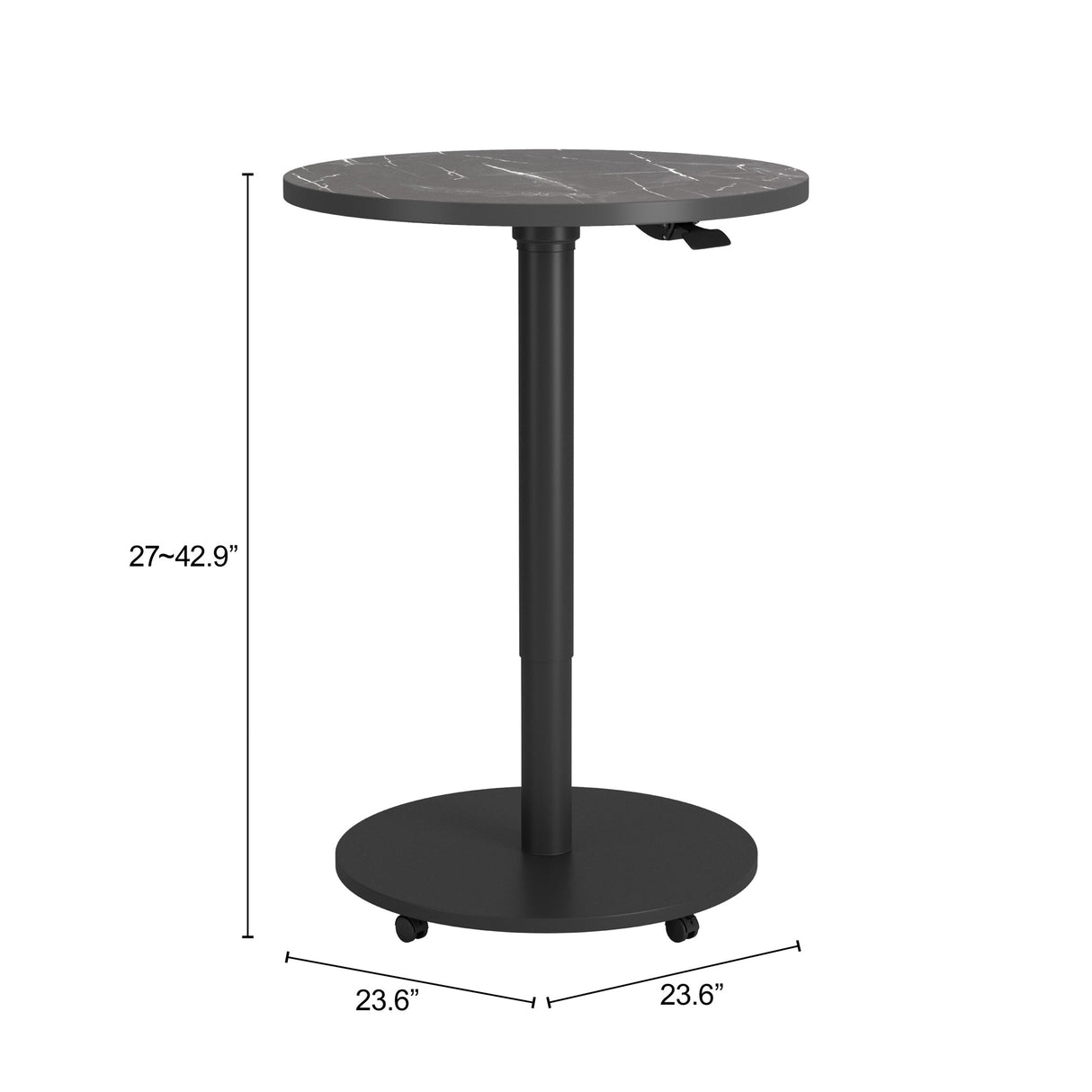 Mule Black Adjustable Bar Table by Zuomod at Eve Furniture
