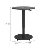 Mule Black Adjustable Bar Table by Zuomod at Eve Furniture