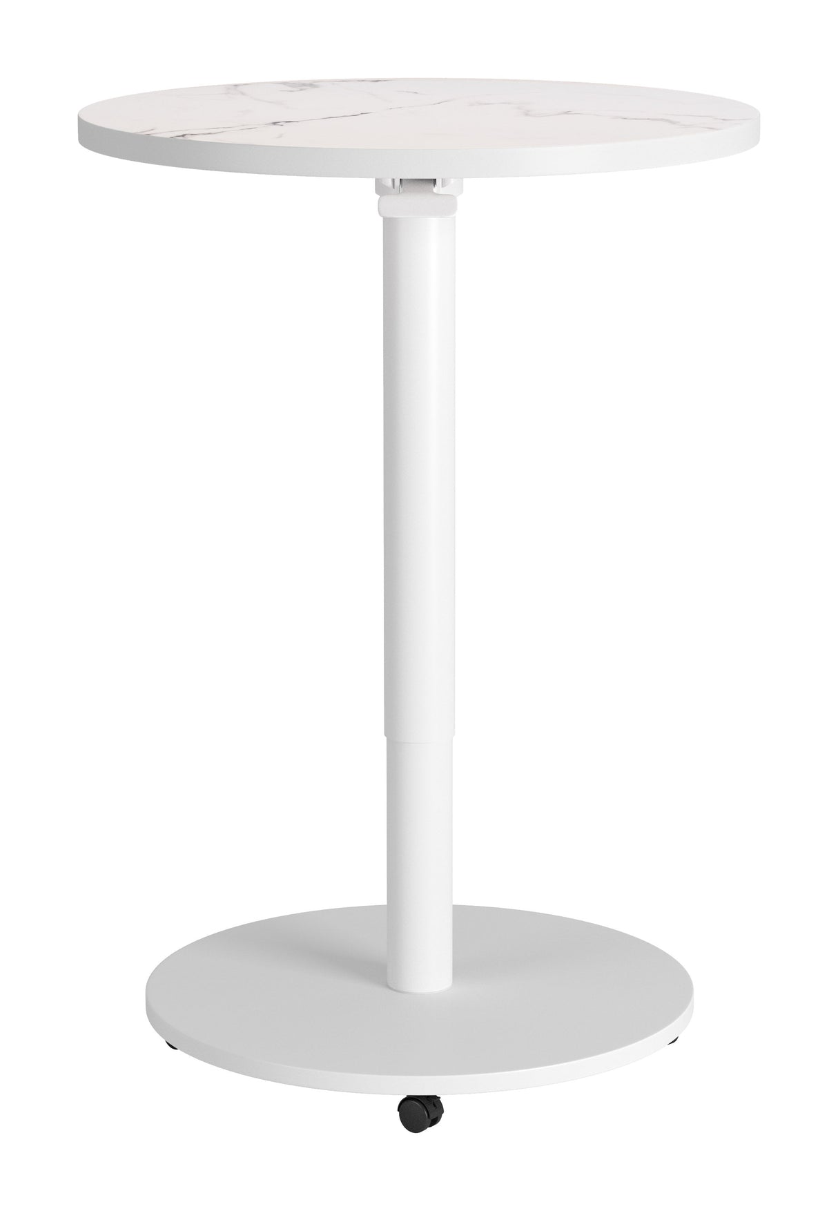 Mule White Adjustable Bar Table by Zuomod at Eve Furniture