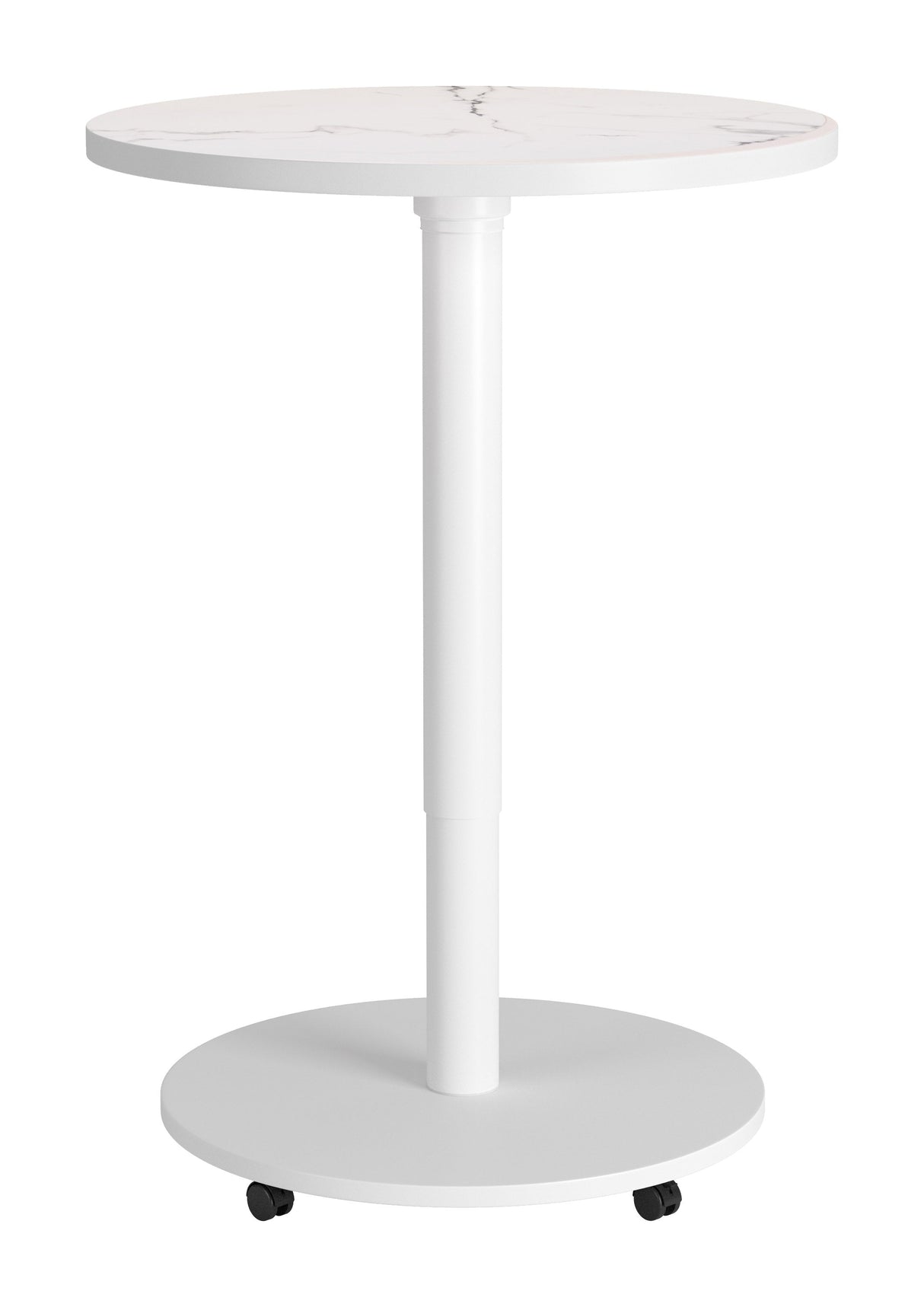 Mule White Adjustable Bar Table by Zuomod at Eve Furniture