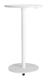 Mule White Adjustable Bar Table by Zuomod at Eve Furniture