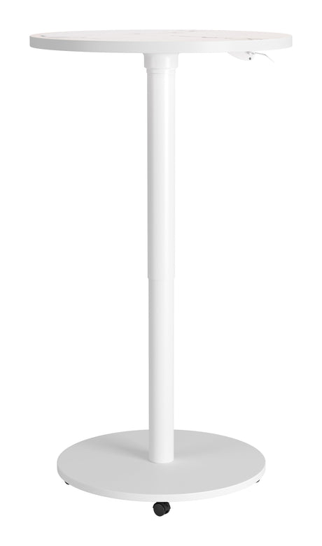 Mule White Adjustable Bar Table by Zuomod at Eve Furniture