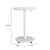 Mule White Adjustable Bar Table by Zuomod at Eve Furniture