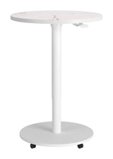 Mule White Adjustable Bar Table by Zuomod at Eve Furniture