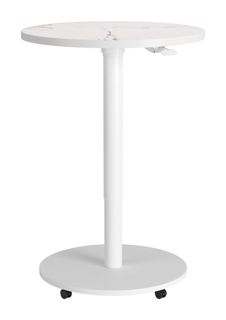 Mule White Adjustable Bar Table by Zuomod at Eve Furniture