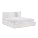 Mulvane Natural California King Upholstered Platform Bed by Homelegance at Eve Furniture