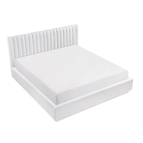 Mulvane Natural California King Upholstered Platform Bed by Homelegance at Eve Furniture