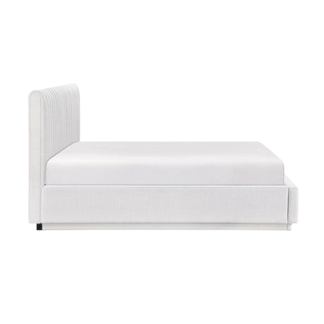 Mulvane Natural California King Upholstered Platform Bed by Homelegance at Eve Furniture