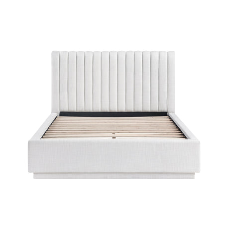 Mulvane Natural Full Upholstered Platform Bed by Homelegance at Eve Furniture