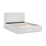 Mulvane Natural Full Upholstered Platform Bed by Homelegance at Eve Furniture